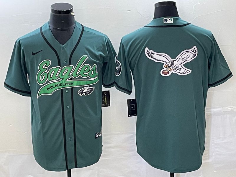 Men Philadelphia Eagles Blank Green Nike 2023 Co Branding Game NFL Jersey style 1->philadelphia eagles->NFL Jersey